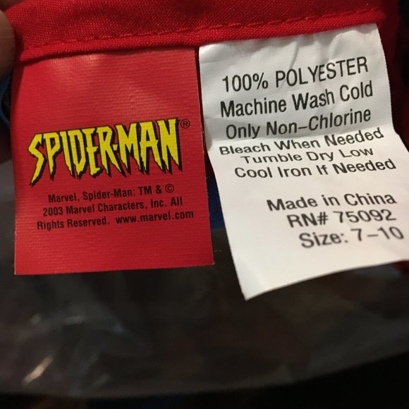 Spiderman Deluxe Muscle Chest Costume NOS  2003 NWT - Picture 8 of 16